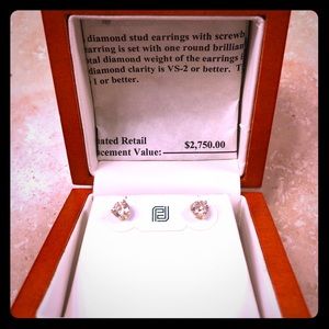 Diamond 14K Gold Stud Earrings